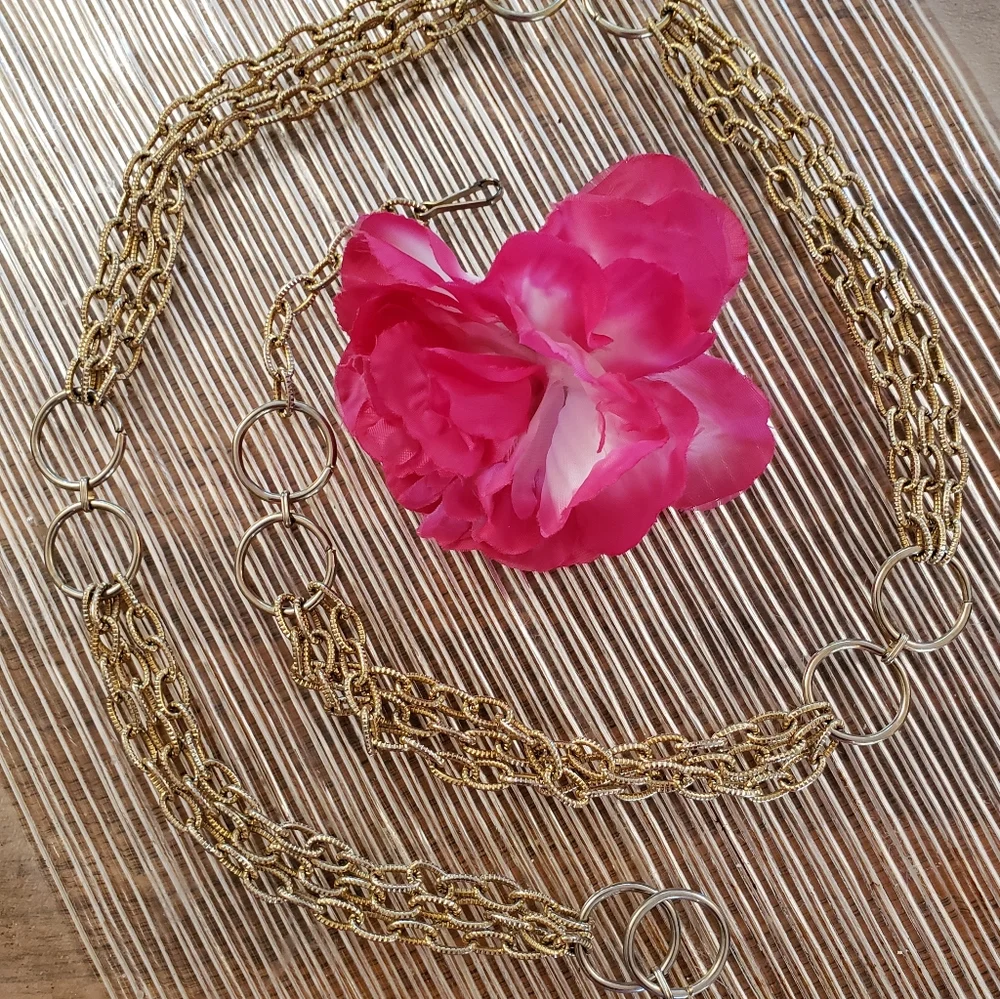 Goldtone chain belt